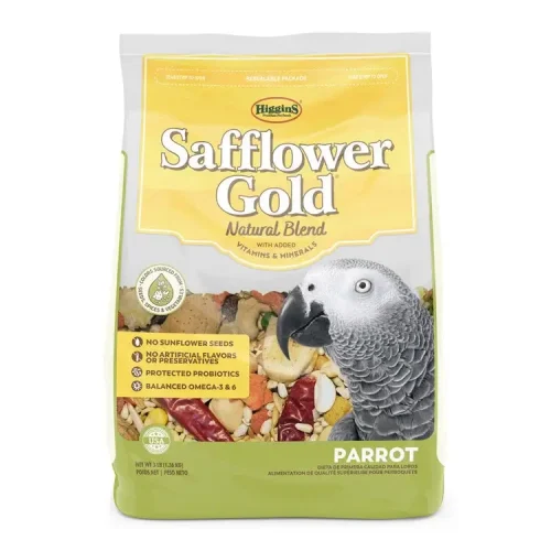 Bag of Higgins Safflower Gold for Parrots | Dallas Parrots | Bird Food for Sale