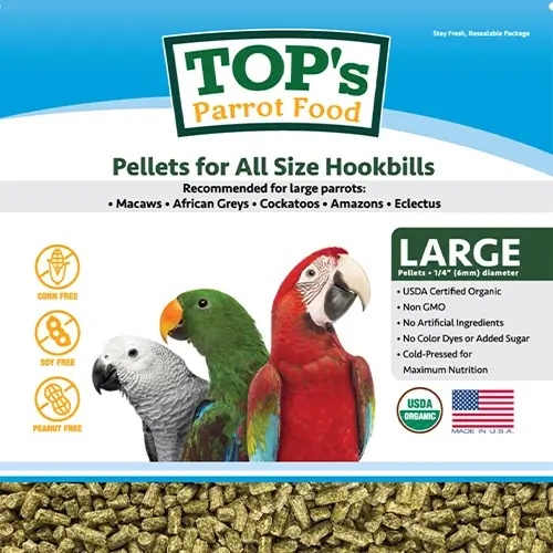 Top's Bird Pellets Large | Dallas Parrots | Bird Food for Sale