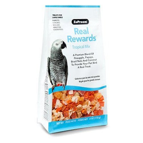 ZuPreem Real Rewards Tropical Mix Treats for Large Birds | Dallas Parrots | Bird Food for Sale