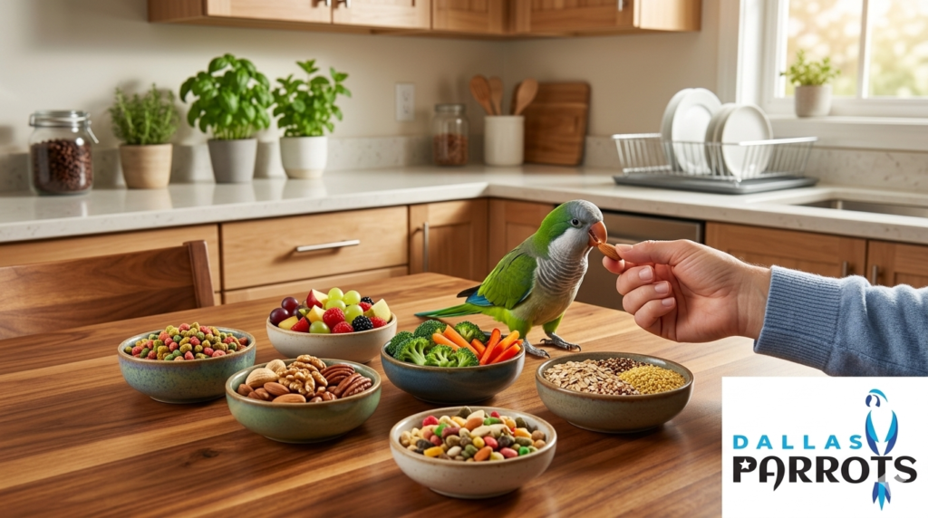 Quaker Parrot Food and Diet
